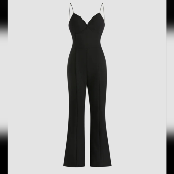 NWT Cider Black Widow Flared Jumpsuit - Picture 1 of 6